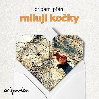 Origami přání - Miluji kočky (zrzeček)