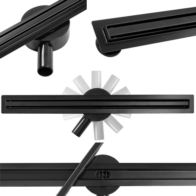 Calani Линеен сифон calani eco360 slim black 70 (cal-g0026)