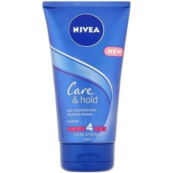 Nivea Care & Hold výživný gel na vlasy pro extra silnou fixaci (Extra Strong 4) 150 ml