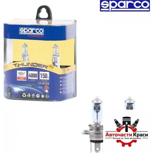 Sparco Крушки Sparco H4 12V 55W - 1203 THUNDER 2бр/к-т (281024) - avtochastikrasi