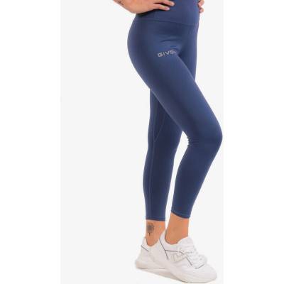 Bežecké nohavice leggings basic modrá