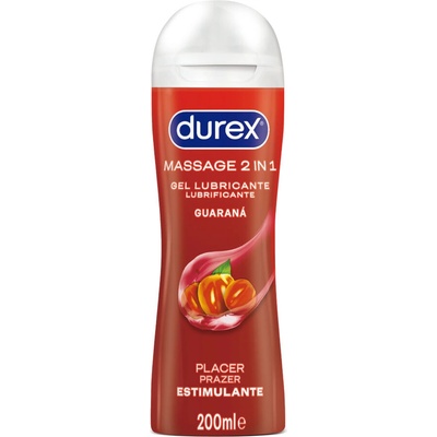 Durex - durex lubes Масажен гел лубрикант durex - guarana stimulating massage lubricant gel 200 ml