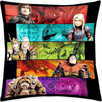 HALANTEX vankúš Jak vycvičit draka Škyták a Astrid oboustranný 40x40