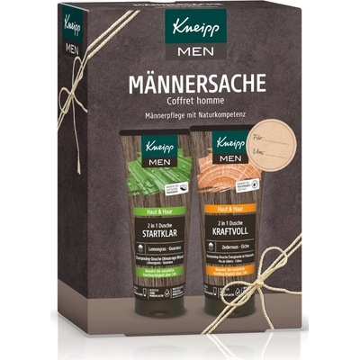 Kneipp Men Ready To Go šampón a sprchový gél 2 v 1 pre mužov 200 ml + Kneipp Men Warm Woods šampón a sprchový gél 2 v 1 pre mužov 200 ml