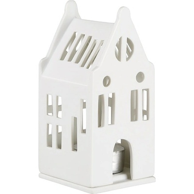 räder Porcelánový svícen domeček Mansion, bílá barva, porcelán