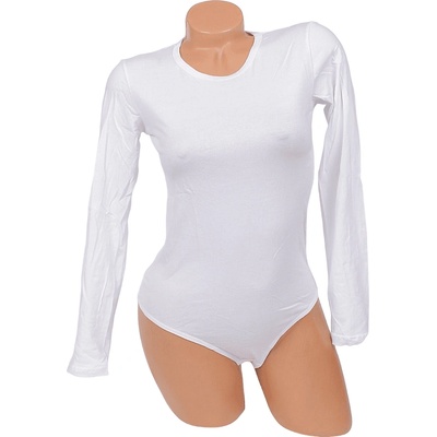 Дамско боди в бяло с дантела