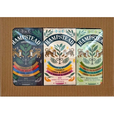 Hampstead Tea BIO Dárkový balíček selekcí bylinných, zelených a černých čajů 3 x 20 ks