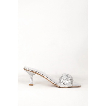 Jacket Club Dericlub Дамски чехли от естествена кожа 2021 - Сребристи #381985 (381985_Сребрист)