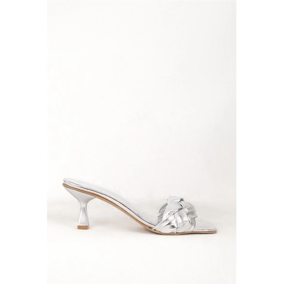 Jacket Club Dericlub Дамски чехли от естествена кожа 2021 - Сребристи #381985 (381985_Сребрист)