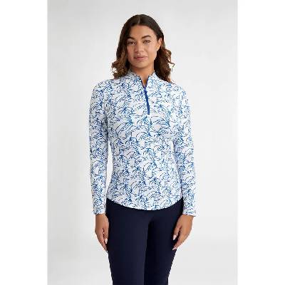 Блуза Green lamb Elena Printed Woman Half Zip Sweatshirt - Blue (Botanical Print)