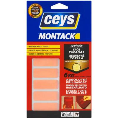 Obojstranná gelovitá montážna páska Montack Express, prúžky 10 ks