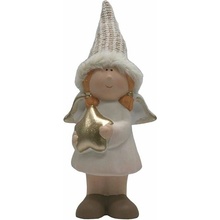 GOBA Anjelka keramická zlatá s hviezdou 31 cm