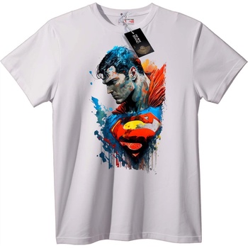 NOONEBRAND Тениска Superman Акварел - 6XL, White