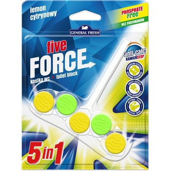 GENERAL FRESH Five Force Lemon wc blok 50 g