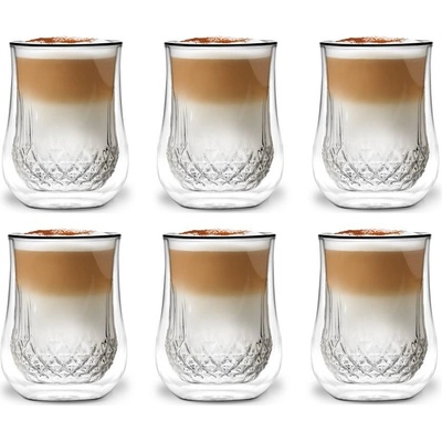 Vialli Design DIAMANTE dvoustěnné sklenice 6 x 300 ml