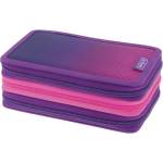 Herlitz Несесер троен c 31 части, 3 ципа, Pink/Purple - Herlitz