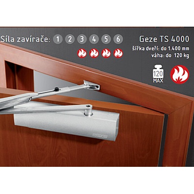 ACT Geze TS 4000 1-6 Montážní deska pro TS 4000 AC-T Strieborná