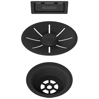 Blanco Odtoková sada s přepadem C-overflow, černá matná Black Edition