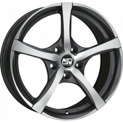MSW 23 7,5x17 5x112 ET35 matt gunmetal polished