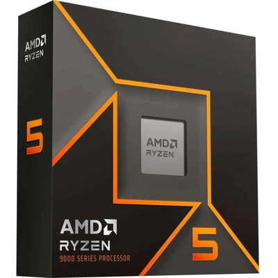 Процесор AMD Ryzen 5 9600X, шестядрен (3.9/5.4GHz, 32MB Cache, 2.2GHz графична честота AM5), BOX, без охлаждане (100-100001405WOF)