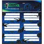 Ars Una Champs: Етикети за тетрадки - 3 x 6 бр