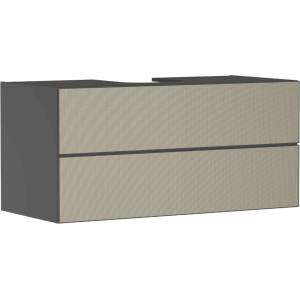 Hansgrohe Xevolos E - Шкафче за умивалник 118x56x55 см, 2 чекмеджета, матово сиво/бронз 54195390 (54195390)