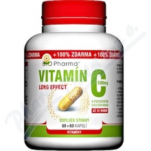 BIO-Pharma Vitamín C 500 mg long effect 120 kapslí