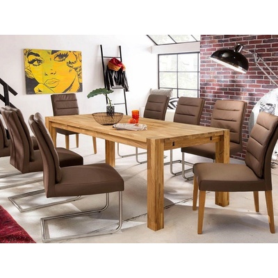 AMI Nábytek | Rustikální dubový stůl 90x180-280 cm Falun olej intenzivní