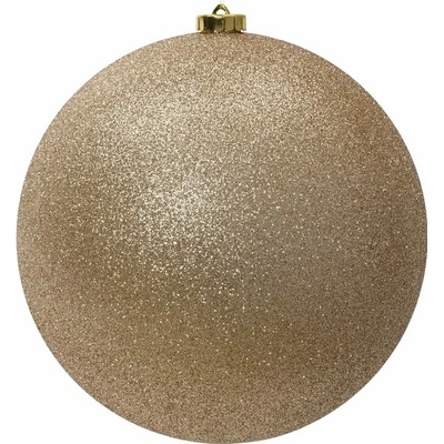 KAEMINGK Vánoční plastová ozdoba champagne s flitry, 20 cm