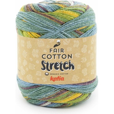FAIR COTTON STRETCH Katia FAIR COTTON STRETCH: 100 modrá-zelená-žltá