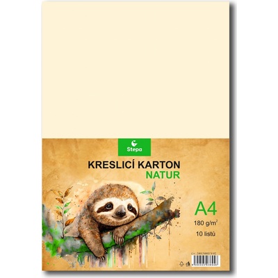 STEPA Kreslicí karton A4 (180g/m2, 10ks) natur