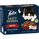 Felix Tasty Shreds hovädzie kura kačka a morka v šťave 12 x 80 g
