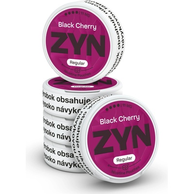 ZYN Black Cherry 11 mg kartón 5 krabiček po 20 vrecúškach