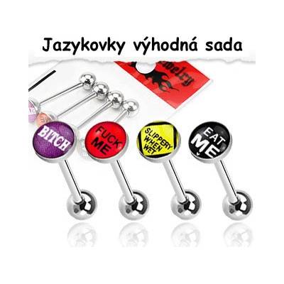 Steel Edge piercing do jazyku sada 016