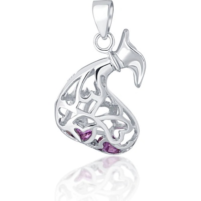 JVD Stříbrný přívěsek s fialovým ametystem SVLP0731XD5F100