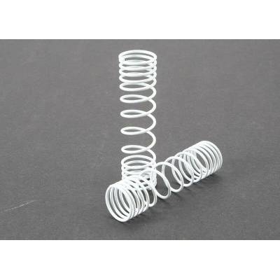 Traxxas Springs, rear (white) (progressive rate) (2), TRX5858 (TRX5858)