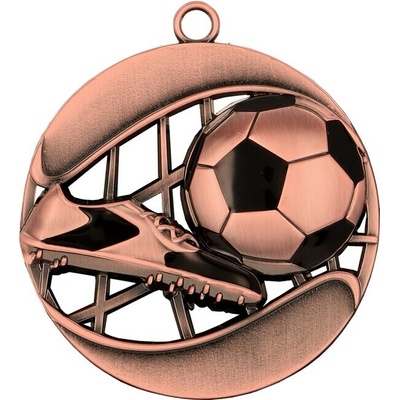 MD1270/B Medaila futbal pr.70 mm hr.7 mm bronz 7x0 7 cm