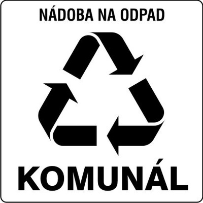 RAFO Samolepka Nádoba na tříděný odpad, 20 x 20 cm Varianta: komunál