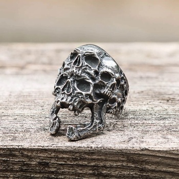 Image 1 of NNM пръстен Roaring Multifaceted Skull - 11084-SI-BXG