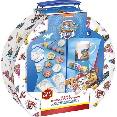 Kreatívny kufrík 2v1 Paw Patrol/Tlapková patrola v kartónovom kufríku 21x20x9cm