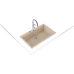 Teka ForSquare 72.40 TG БЕЖОВА Гранитна мивка, авт. клапан, за шкаф 80 см (М.1025.БЕЖ) Мивка за вграждане