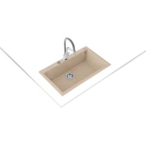 Teka ForSquare 72.40 TG БЕЖОВА Гранитна мивка, авт. клапан, за шкаф 80 см (М.1025.БЕЖ) Мивка за вграждане