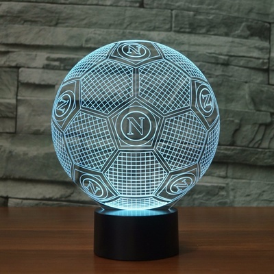 Beling Detská lampa,S.S.C. Napoli lopta, 7 farebná QS461