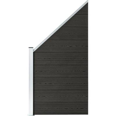 ZBXL Plotový dílec WPC 95 x (105–180) cm šedý