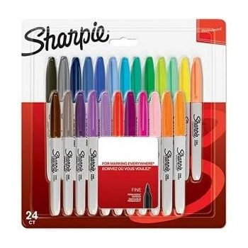 Sharpie Комплект Химикали с Филц Sharpie 24 Части Постоянен Многоцветен 0, 9 mm