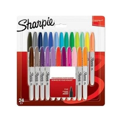 Sharpie Комплект Химикали с Филц Sharpie 24 Части Постоянен Многоцветен 0, 9 mm