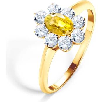 Image 1 of SAVICKI Годежен пръстен Savicki: злато, жълти сапфири, бели сапфири