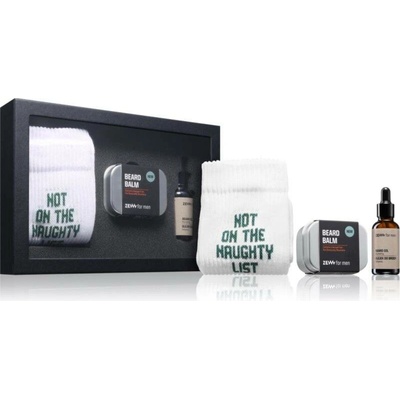 Zew For Men Not Naughty Lumberjack Beard Balm balzám na vousy 80 ml + Beard Oil hydratační olej na vousy 30 ml + Zew For Men Socks Naughty ponožky 1 pair – Hledejceny.cz