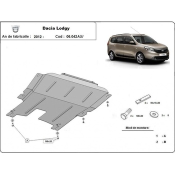 Scut Motor - Румъния Метална кора под двигател, скоростна кутия за dacia logan ii mcv комби от 2013 до 2020 (947863)