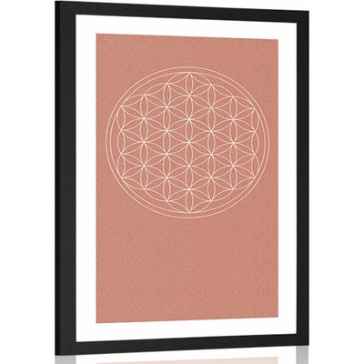 Plakát s paspartou nádherná Mandala - 20x30 no frame